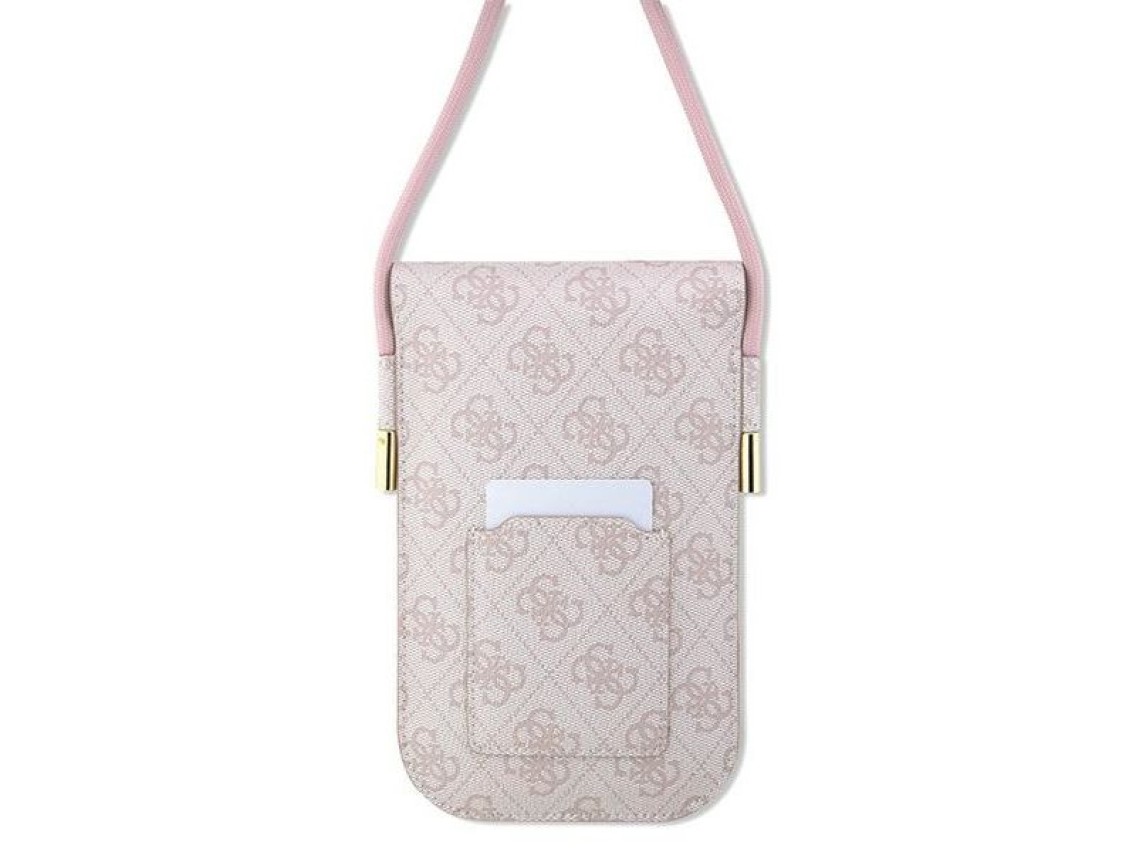 Guess handbag GUOWBP4SNSP - pink 4G Metal Script Logo