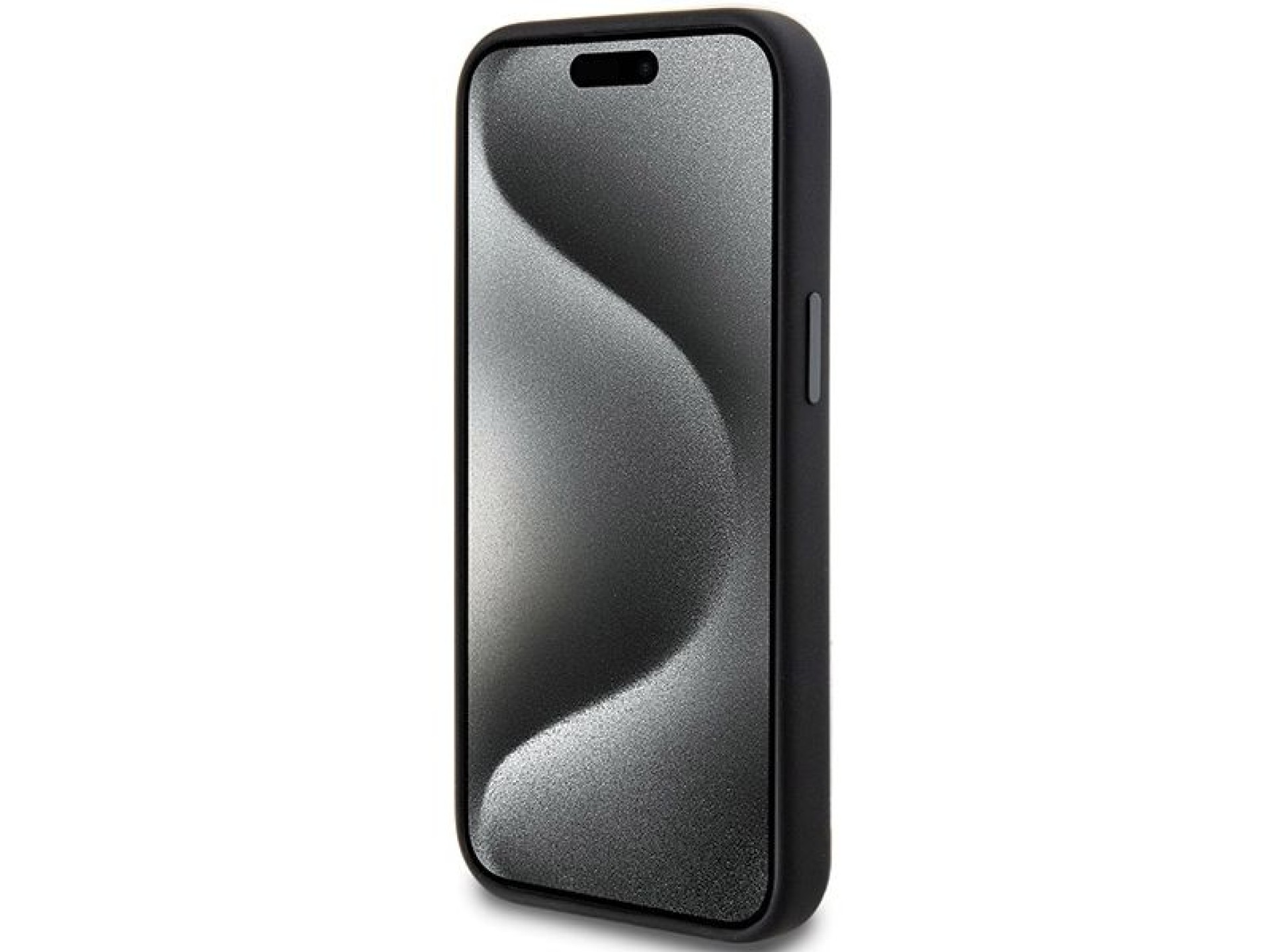 Funda MagSafe de silicona AMG con estampado de rombos grandes para iPhone 15/14/13 - Negra