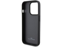 Funda de cuero BMW con estampado Blue Line para iPhone 15 Pro Max - Negra Funda de cuero BMW con estampado Blue Line para iPhone 15 Pro Max - Negra