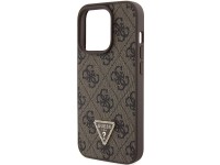 Capa rígida Guess GUHCP15LP4TDPW para iPhone 15 Pro 6.1" marrom/marrom, em couro, 4G, com strass tri Capa rígida Guess GUHCP15LP4TDPW para iPhone 15 Pro 6.1" marrom/marrom, em couro, 4G, com strass tri