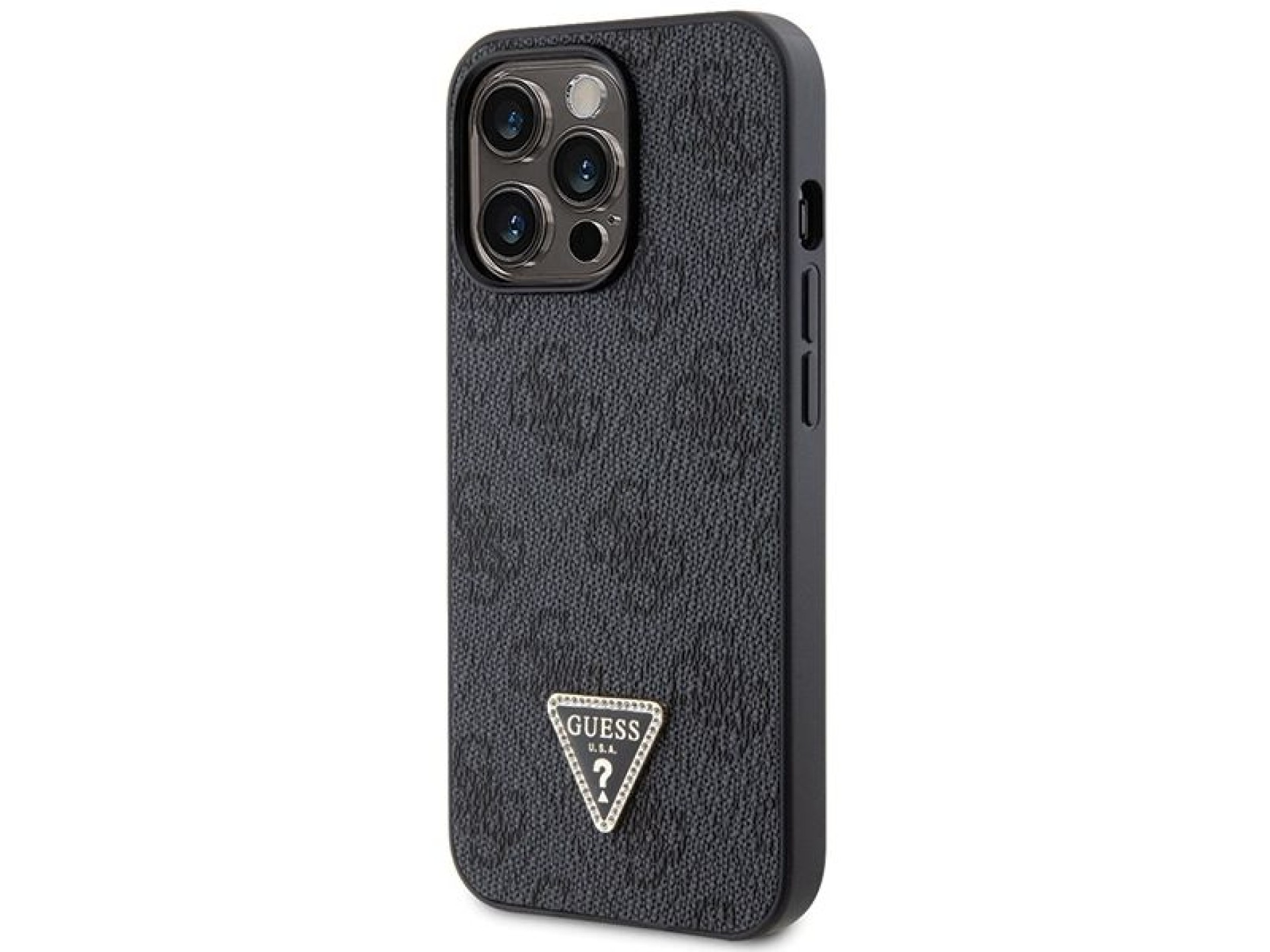 Guess GUHCP13LP4TDSCPK Case for iPhone 13 Pro / 13 - Black Crossbody 4G Metal Logo