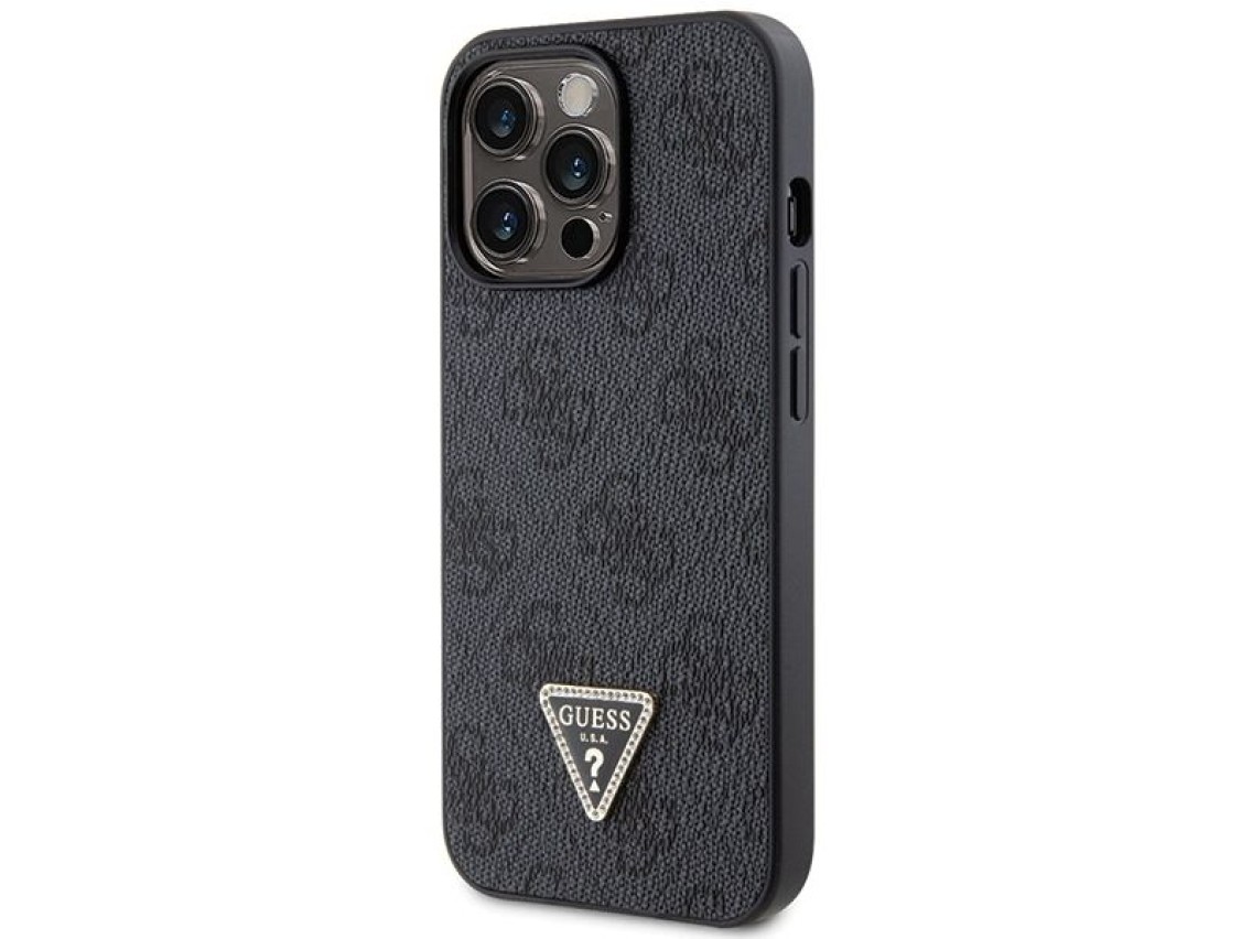 Guess GUHCP13LP4TDSCPK Case for iPhone 13 Pro / 13 - Black Crossbody 4G Metal Logo