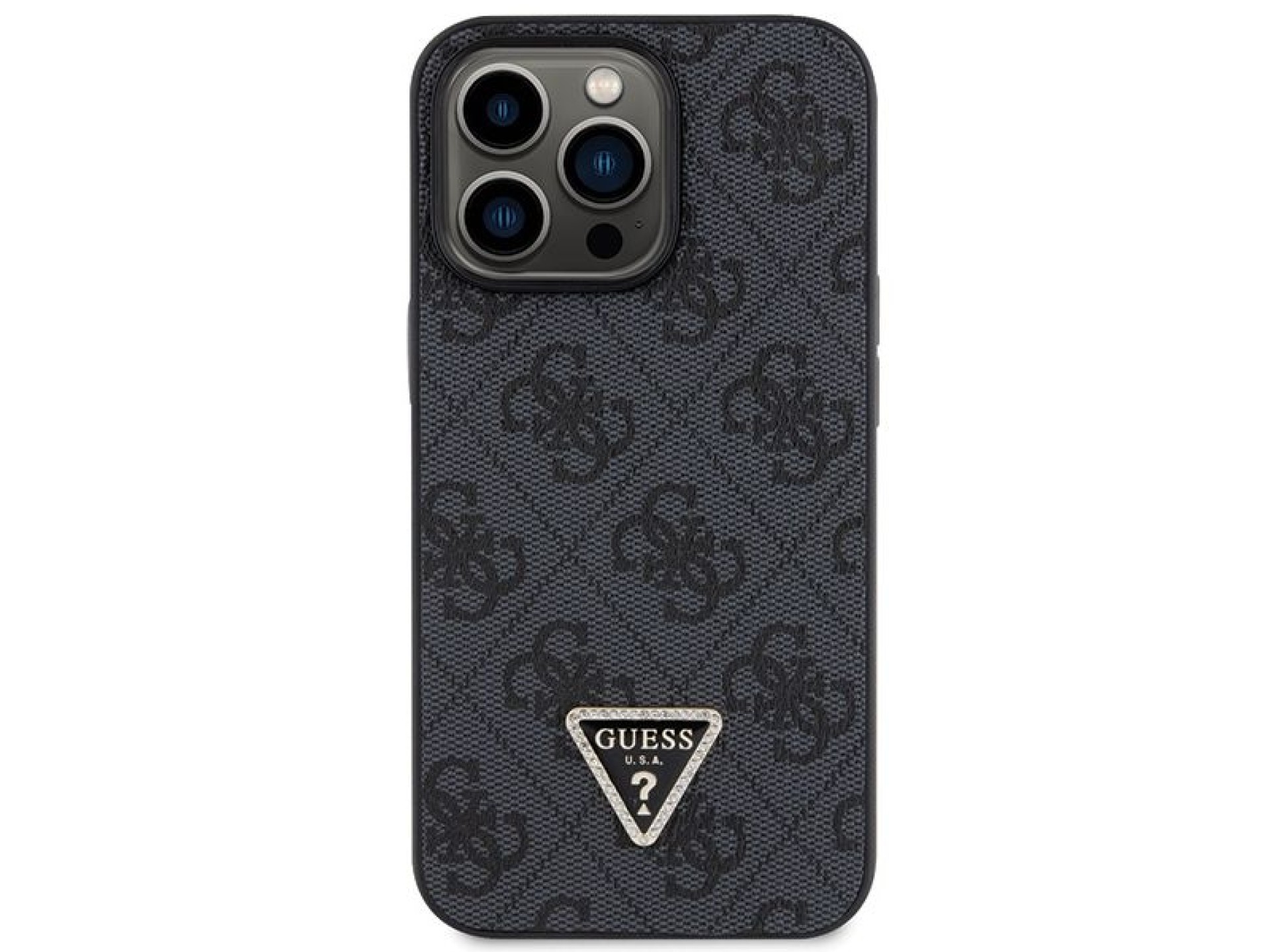 Guess GUHCP13LP4TDSCPK Case for iPhone 13 Pro / 13 - Black Crossbody 4G Metal Logo