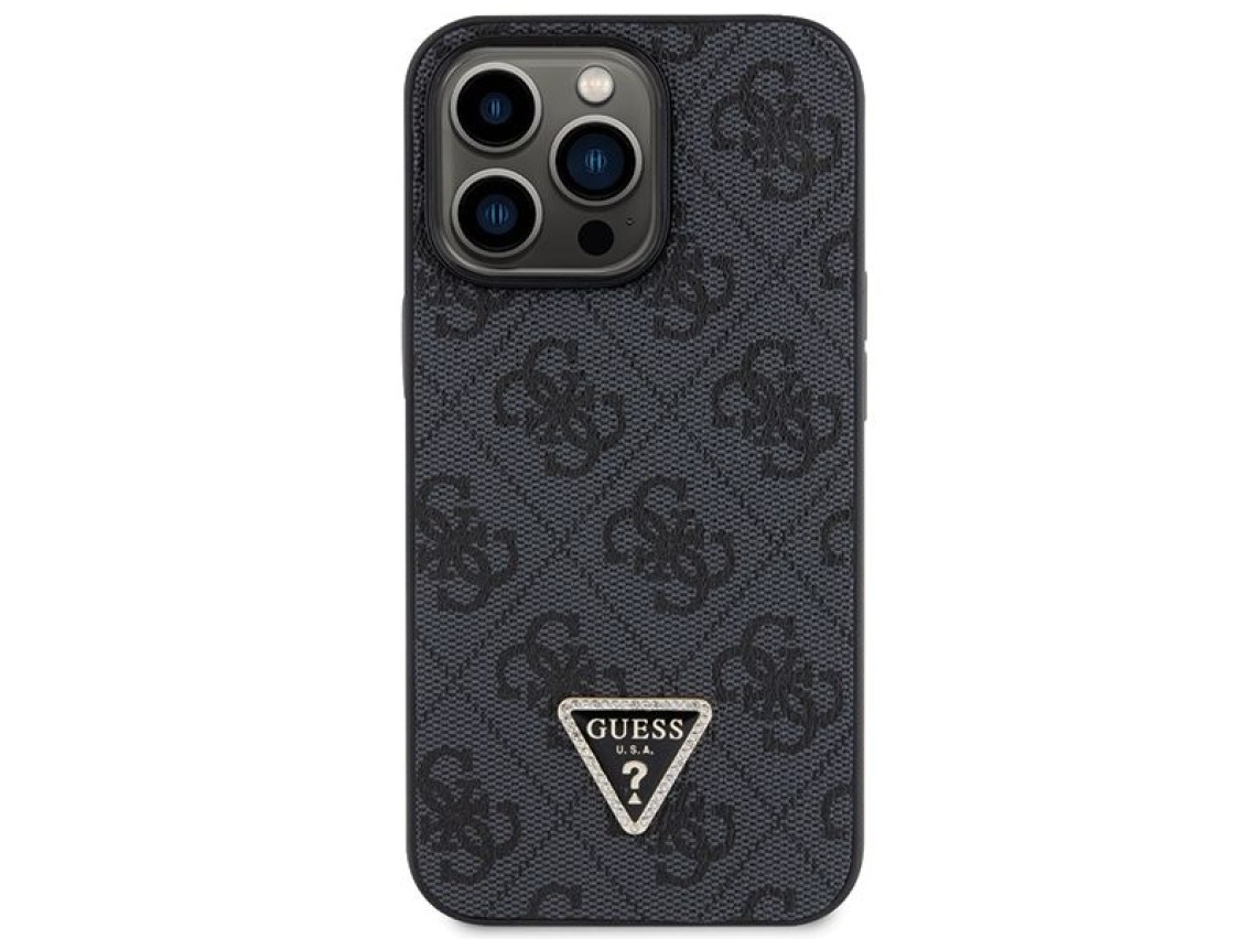 Guess GUHCP13LP4TDSCPK Case for iPhone 13 Pro / 13 - Black Crossbody 4G Metal Logo