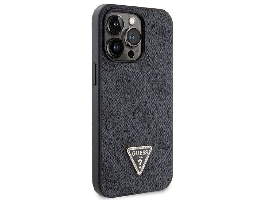 Guess GUHCP13LP4TDSCPK Case for iPhone 13 Pro / 13 - Black Crossbody 4G Metal Logo