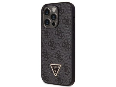 Funda Guess GUHCP14LP4TDSCPK para iPhone 14 Pro - Negra, tipo bandolera, 4G, con logo metálico Funda Guess GUHCP14LP4TDSCPK para iPhone 14 Pro - Negra, tipo bandolera, 4G, con logo metálico