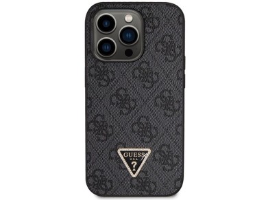 Funda Guess GUHCP14LP4TDSCPK para iPhone 14 Pro - Negra, tipo bandolera, 4G, con logo metálico Funda Guess GUHCP14LP4TDSCPK para iPhone 14 Pro - Negra, tipo bandolera, 4G, con logo metálico