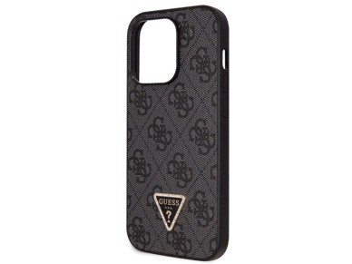Funda Guess GUHCP14LP4TDSCPK para iPhone 14 Pro - Negra, tipo bandolera, 4G, con logo metálico Funda Guess GUHCP14LP4TDSCPK para iPhone 14 Pro - Negra, tipo bandolera, 4G, con logo metálico