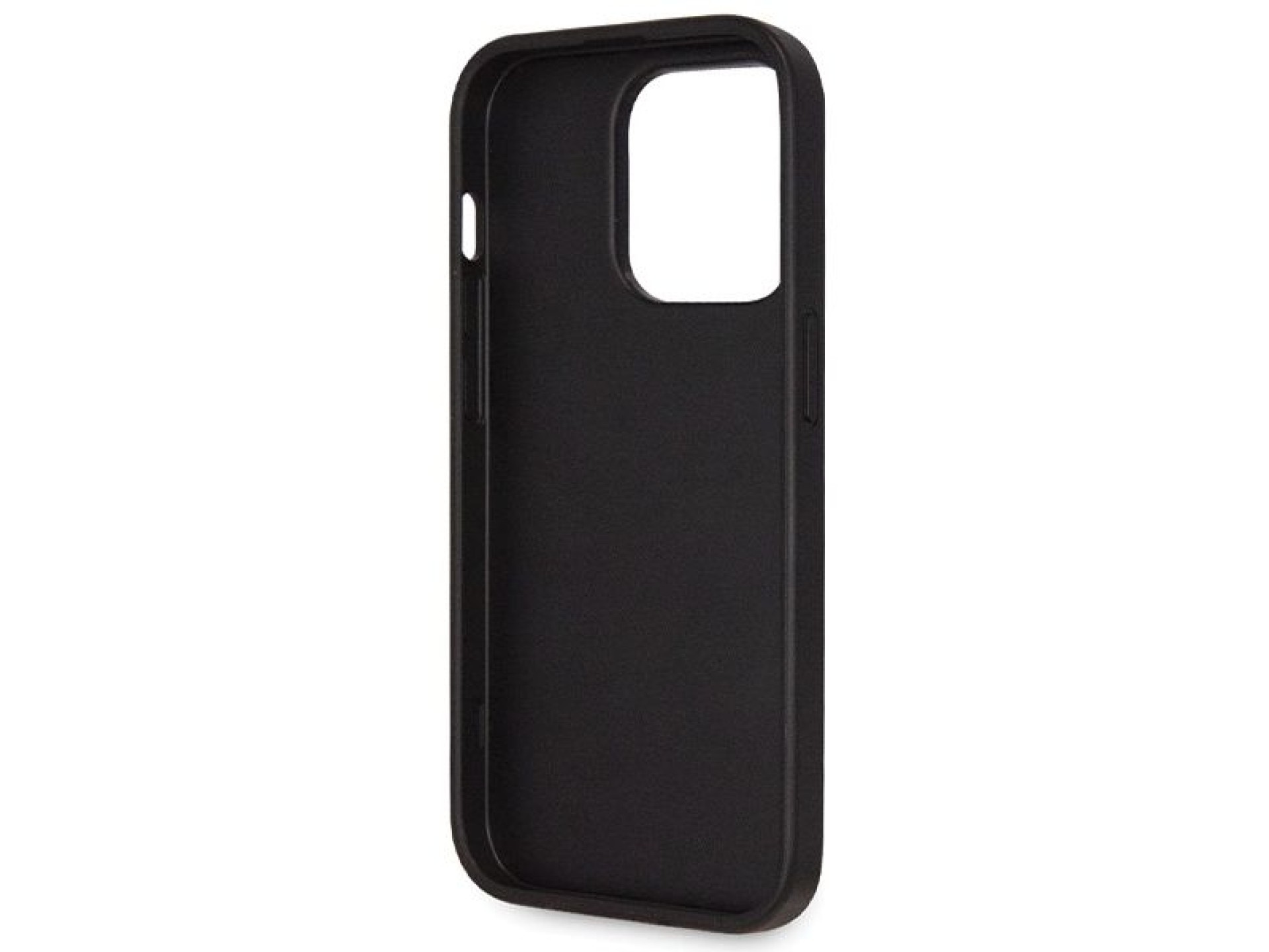 Guess GUHCP14LP4TDSCPK case for iPhone 14 Pro - black Crossbody 4G Metal Logo