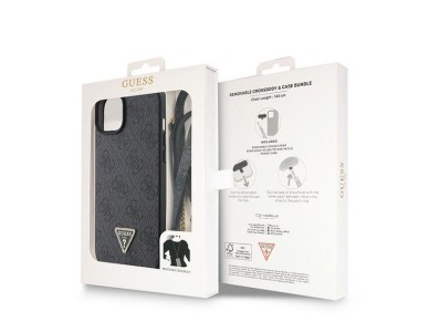 Guess GUHCP15SP4TDSCPK iPhone 15 6.1" black/black hardcase Crossbody 4G Metal Logo Guess GUHCP15SP4TDSCPK iPhone 15 6.1" black/black hardcase Crossbody 4G Metal Logo