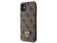 Capa Guess GUHCN61P4TDSCPW para iPhone 11/Xr - Marrom, Transversal, 4G, com Logo Metálico Capa Guess GUHCN61P4TDSCPW para iPhone 11/Xr - Marrom, Transversal, 4G, com Logo Metálico