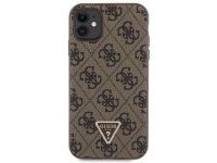 Capa Guess GUHCN61P4TDSCPW para iPhone 11/Xr - Marrom, Transversal, 4G, com Logo Metálico Capa Guess GUHCN61P4TDSCPW para iPhone 11/Xr - Marrom, Transversal, 4G, com Logo Metálico