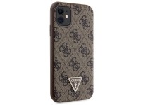 Capa Guess GUHCN61P4TDSCPW para iPhone 11/Xr - Marrom, Transversal, 4G, com Logo Metálico Capa Guess GUHCN61P4TDSCPW para iPhone 11/Xr - Marrom, Transversal, 4G, com Logo Metálico