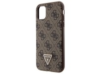 Capa Guess GUHCN61P4TDSCPW para iPhone 11/Xr - Marrom, Transversal, 4G, com Logo Metálico Capa Guess GUHCN61P4TDSCPW para iPhone 11/Xr - Marrom, Transversal, 4G, com Logo Metálico