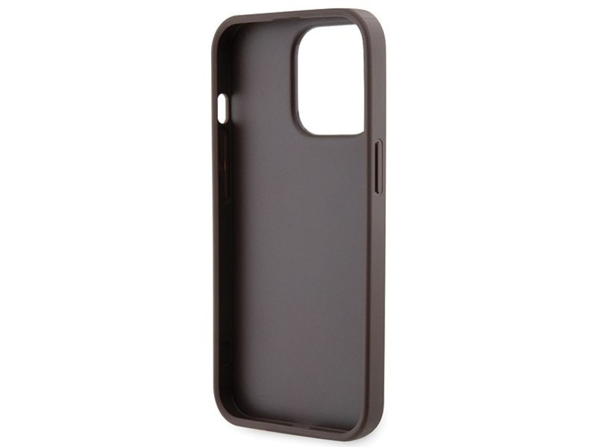 Capa Guess GUHCP13LP4TDSCPW para iPhone 13 Pro / 13 - Marrom, Transversal, 4G, com Logo Metálico