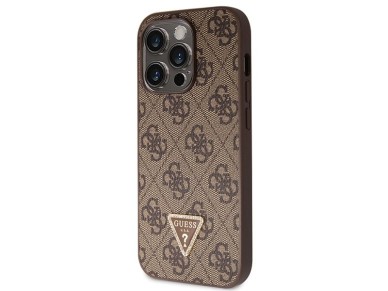 Guess GUHCP14LP4TDSCPW case for iPhone 14 Pro - brown Crossbody 4G Metal Logo Guess GUHCP14LP4TDSCPW case for iPhone 14 Pro - brown Crossbody 4G Metal Logo