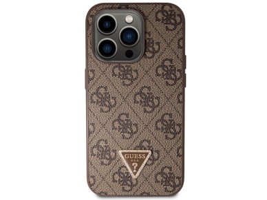 Guess GUHCP14LP4TDSCPW case for iPhone 14 Pro - brown Crossbody 4G Metal Logo Guess GUHCP14LP4TDSCPW case for iPhone 14 Pro - brown Crossbody 4G Metal Logo