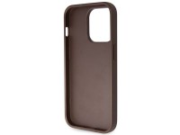 Guess GUHCP14LP4TDSCPW case for iPhone 14 Pro - brown Crossbody 4G Metal Logo Guess GUHCP14LP4TDSCPW case for iPhone 14 Pro - brown Crossbody 4G Metal Logo