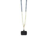 Funda rígida azul para iPhone 15 de 6,1" de Guess GUHCP15SP4TDSCPB, bandolera, 4G, logotipo metálico Funda rígida azul para iPhone 15 de 6,1" de Guess GUHCP15SP4TDSCPB, bandolera, 4G, logotipo metálico
