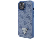 Funda rígida azul para iPhone 15 de 6,1" de Guess GUHCP15SP4TDSCPB, bandolera, 4G, logotipo metálico Funda rígida azul para iPhone 15 de 6,1" de Guess GUHCP15SP4TDSCPB, bandolera, 4G, logotipo metálico
