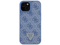 Funda rígida azul para iPhone 15 de 6,1" de Guess GUHCP15SP4TDSCPB, bandolera, 4G, logotipo metálico Funda rígida azul para iPhone 15 de 6,1" de Guess GUHCP15SP4TDSCPB, bandolera, 4G, logotipo metálico
