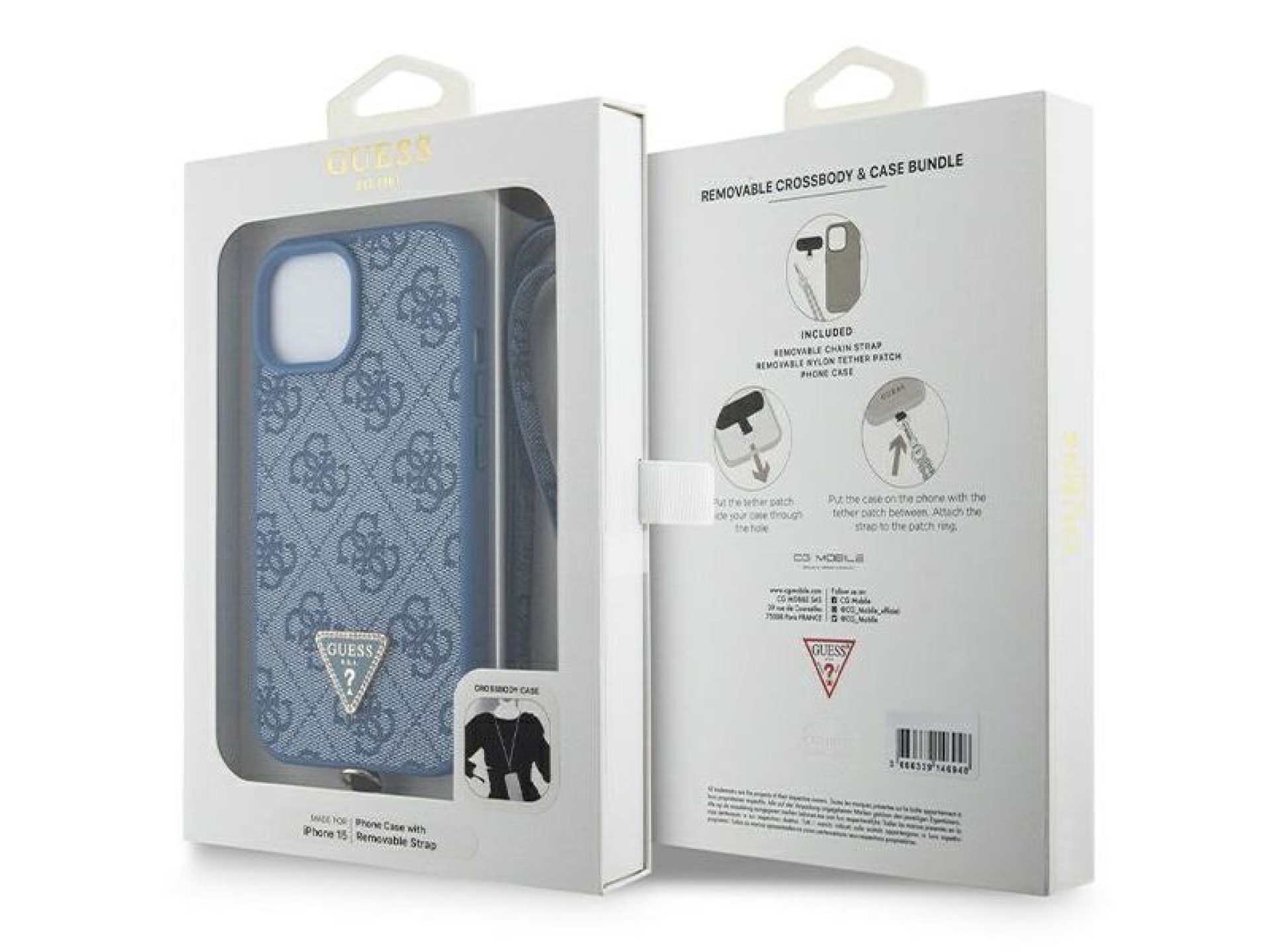 Funda rígida azul para iPhone 15 de 6,1