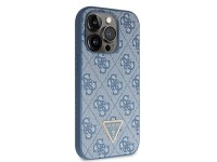 Guess GUHCP15LP4TDSCPB iPhone 15 Pro 6.1" capa rígida transversal azul/azul 4G com logotipo metálico Guess GUHCP15LP4TDSCPB iPhone 15 Pro 6.1" capa rígida transversal azul/azul 4G com logotipo metálico