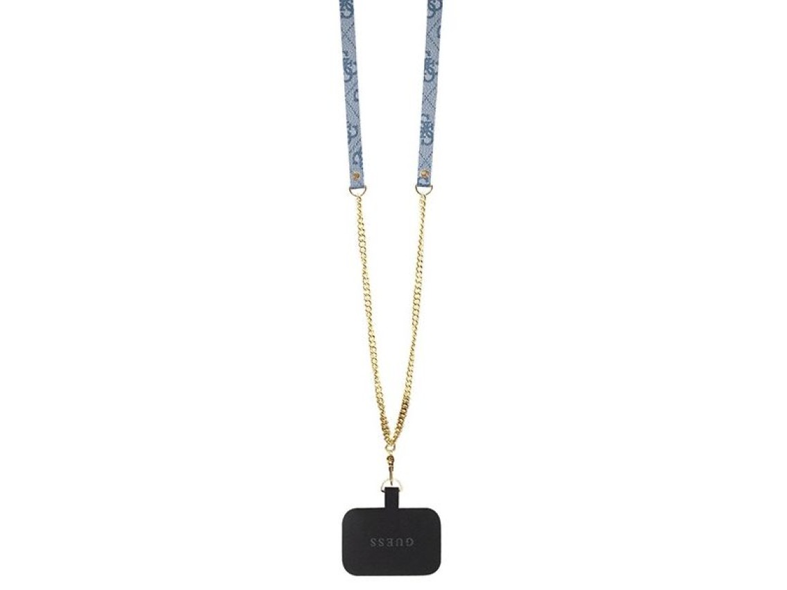 Guess GUHCP15LP4TDSCPB iPhone 15 Pro 6.1" capa rígida transversal azul/azul 4G com logotipo metálico