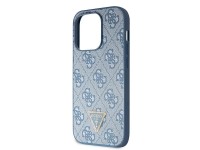 Guess GUHCP15LP4TDSCPB iPhone 15 Pro 6.1" capa rígida transversal azul/azul 4G com logotipo metálico Guess GUHCP15LP4TDSCPB iPhone 15 Pro 6.1" capa rígida transversal azul/azul 4G com logotipo metálico
