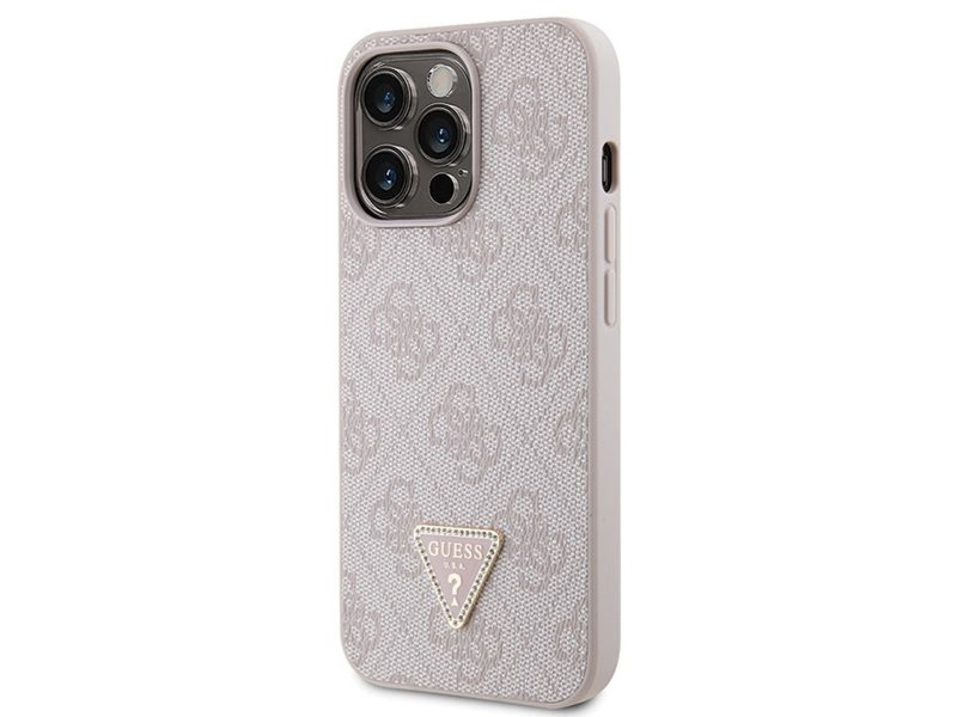 Guess GUHCP13LP4TDSCPP case for iPhone 13 Pro / 13 - pink Crossbody 4G Metal Logo