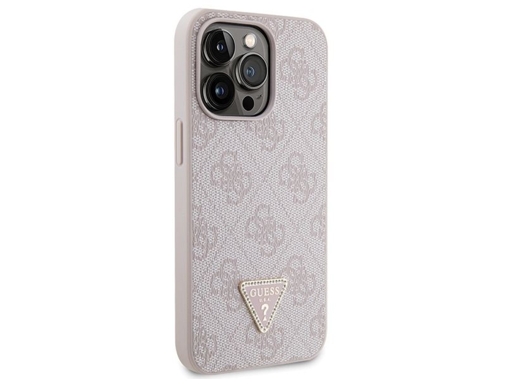 Guess GUHCP13LP4TDSCPP case for iPhone 13 Pro / 13 - pink Crossbody 4G Metal Logo