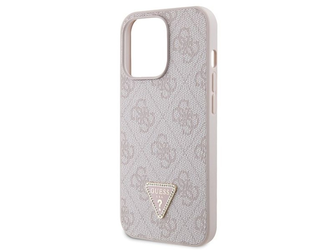 Guess GUHCP13LP4TDSCPP case for iPhone 13 Pro / 13 - pink Crossbody 4G Metal Logo