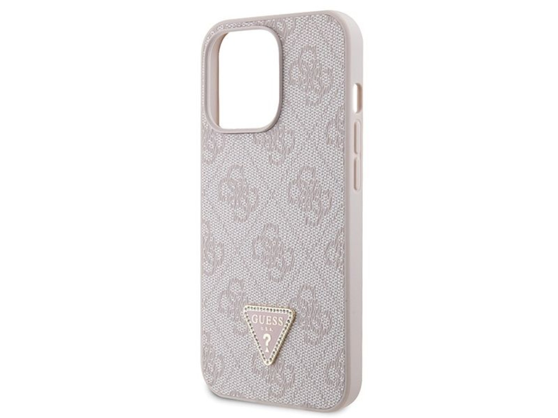 Guess GUHCP13LP4TDSCPP case for iPhone 13 Pro / 13 - pink Crossbody 4G Metal Logo