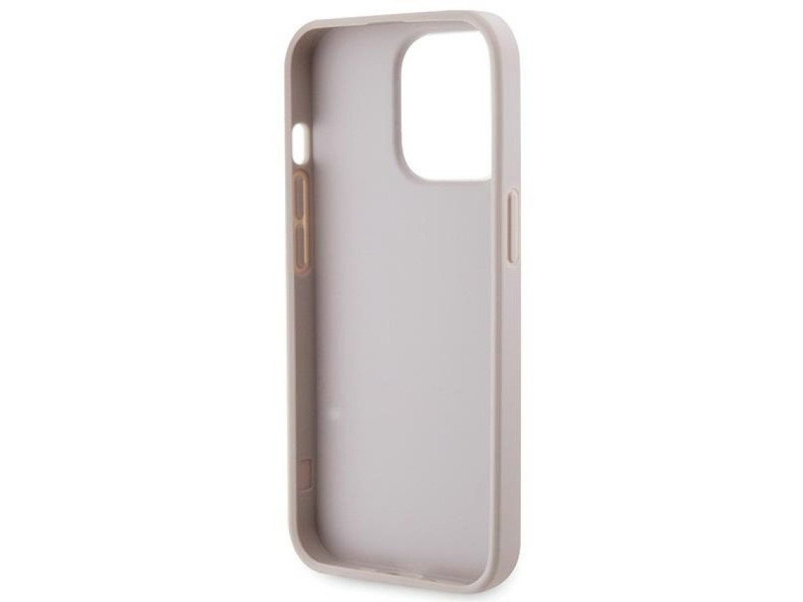 Guess GUHCP13LP4TDSCPP case for iPhone 13 Pro / 13 - pink Crossbody 4G Metal Logo