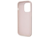 Funda r�gida rosa para iPhone 15 Pro de 6.1" de Guess GUHCP15LP4TDSCPP, bandolera, 4G, con logo met�