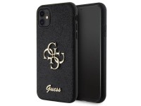 Capa Guess GUHCN61HG4SGK para iPhone 11 / Xr - preta com glitter e letras grandes 4G Capa Guess GUHCN61HG4SGK para iPhone 11 / Xr - preta com glitter e letras grandes 4G