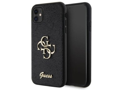 Guess GUHCN61HG4SGK case for iPhone 11 / Xr - black Glitter Script Big 4G Guess GUHCN61HG4SGK case for iPhone 11 / Xr - black Glitter Script Big 4G