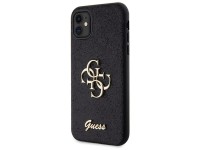 Capa Guess GUHCN61HG4SGK para iPhone 11 / Xr - preta com glitter e letras grandes 4G Capa Guess GUHCN61HG4SGK para iPhone 11 / Xr - preta com glitter e letras grandes 4G