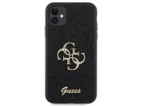 Capa Guess GUHCN61HG4SGK para iPhone 11 / Xr - preta com glitter e letras grandes 4G Capa Guess GUHCN61HG4SGK para iPhone 11 / Xr - preta com glitter e letras grandes 4G
