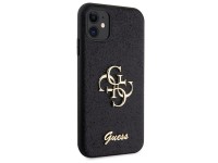 Capa Guess GUHCN61HG4SGK para iPhone 11 / Xr - preta com glitter e letras grandes 4G Capa Guess GUHCN61HG4SGK para iPhone 11 / Xr - preta com glitter e letras grandes 4G