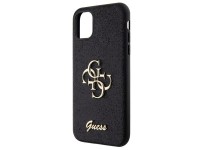 Capa Guess GUHCN61HG4SGK para iPhone 11 / Xr - preta com glitter e letras grandes 4G Capa Guess GUHCN61HG4SGK para iPhone 11 / Xr - preta com glitter e letras grandes 4G