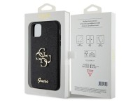 Capa Guess GUHCN61HG4SGK para iPhone 11 / Xr - preta com glitter e letras grandes 4G Capa Guess GUHCN61HG4SGK para iPhone 11 / Xr - preta com glitter e letras grandes 4G