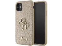 Capa Guess GUHCN61HG4SGD para iPhone 11 / Xr - Glitter dourado com escrita grande 4G Capa Guess GUHCN61HG4SGD para iPhone 11 / Xr - Glitter dourado com escrita grande 4G
