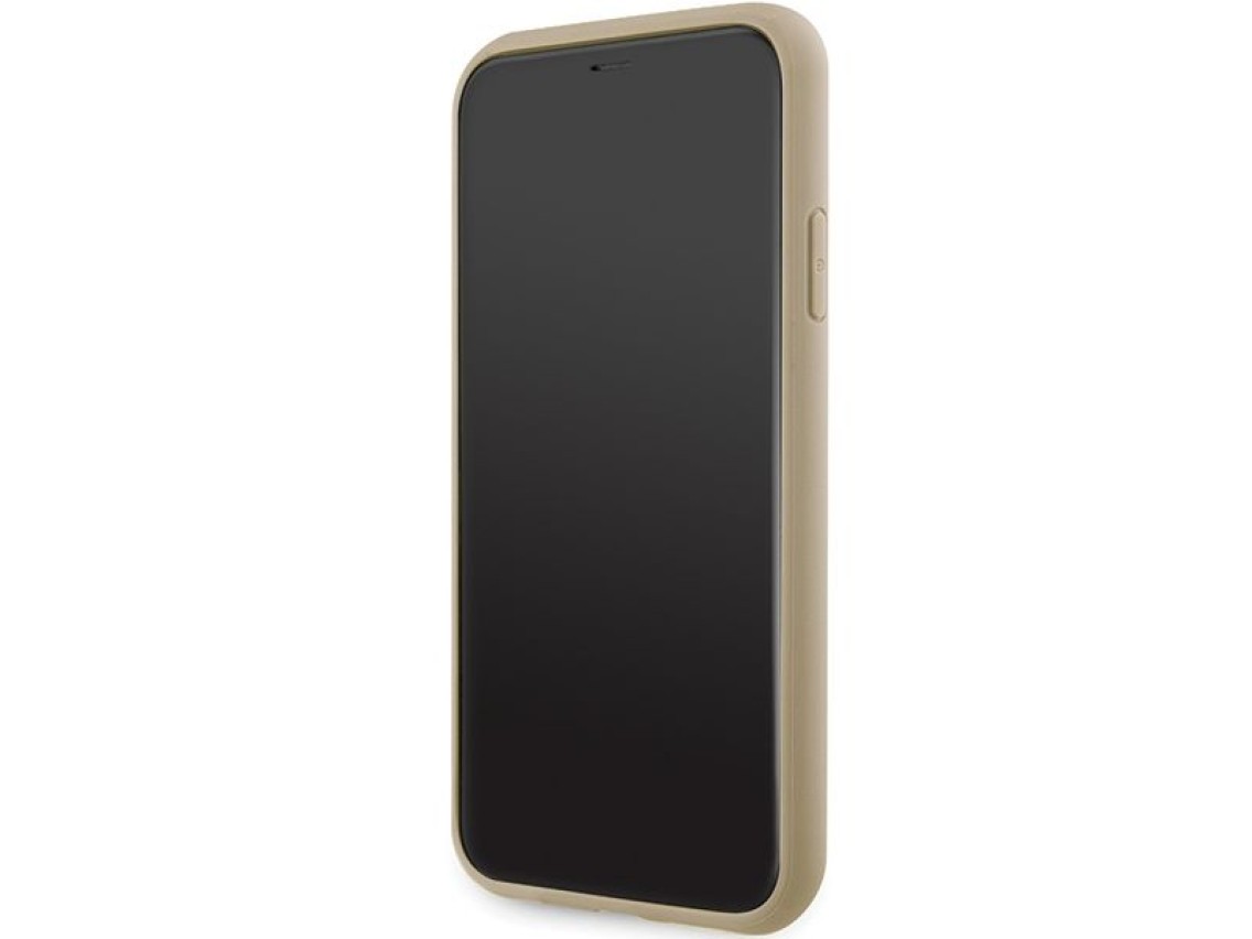 Capa Guess GUHCN61HG4SGD para iPhone 11 / Xr - Glitter dourado com escrita grande 4G