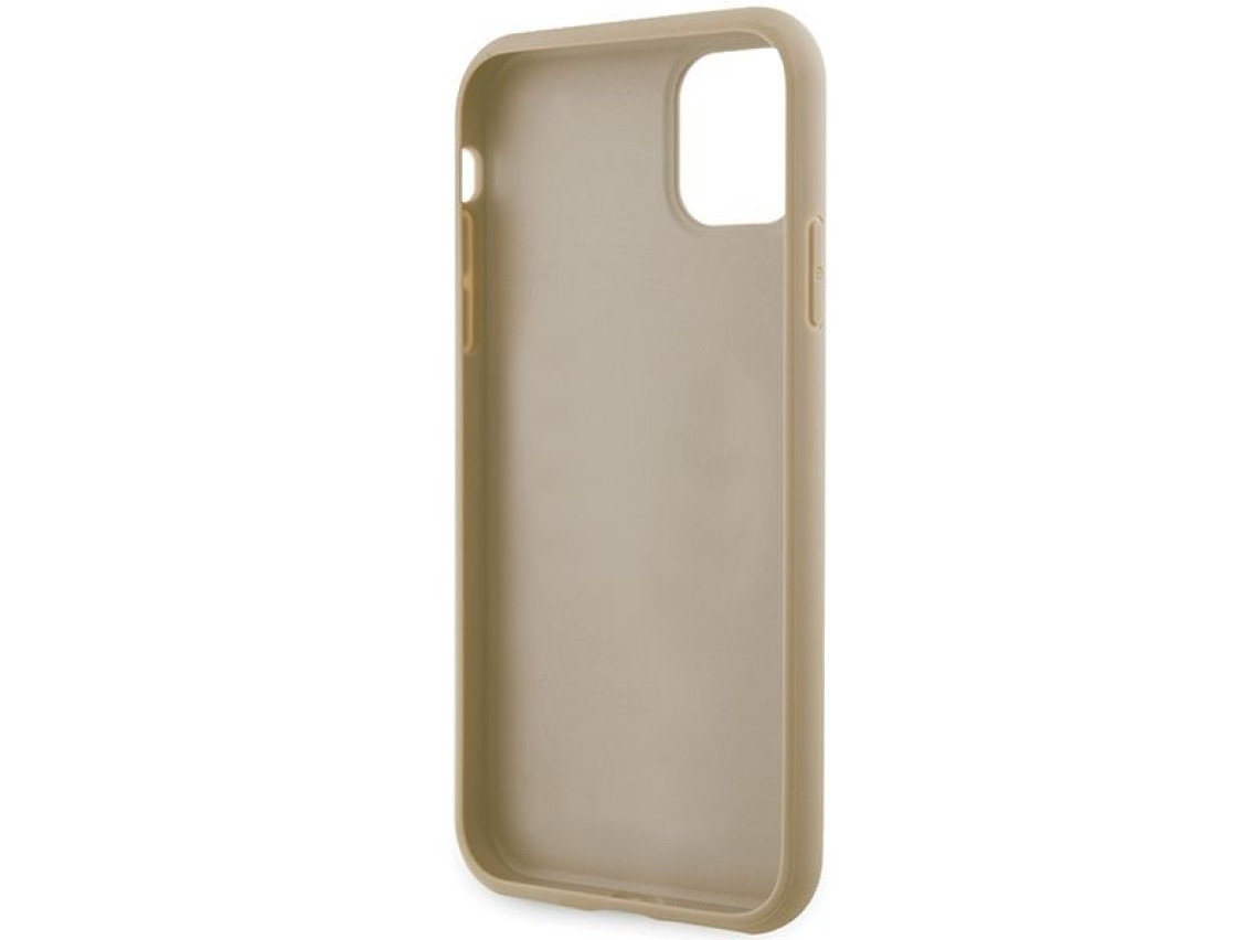 Capa Guess GUHCN61HG4SGD para iPhone 11 / Xr - Glitter dourado com escrita grande 4G