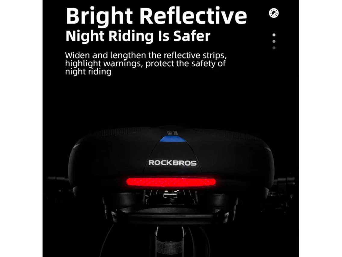 Sillín de bicicleta Rockbros AQ-6090B - negro y azul