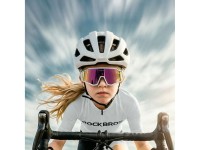 Óculos de ciclismo Rockbros SP383 Shining Warrior - Armação branca fosca, lentes vermelhas polarizad Óculos de ciclismo Rockbros SP383 Shining Warrior - Armação branca fosca, lentes vermelhas polarizad