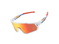Óculos de ciclismo Rockbros SP383 Shining Warrior - Armação branca fosca, lentes vermelhas polarizad Óculos de ciclismo Rockbros SP383 Shining Warrior - Armação branca fosca, lentes vermelhas polarizad