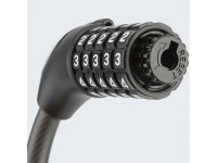 Cadeado para bicicleta Rockbros RKS531 com código de 5 dígitos, cabo de aço de 180 cm com iluminação Cadeado para bicicleta Rockbros RKS531 com código de 5 dígitos, cabo de aço de 180 cm com iluminação