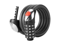 Cadeado para bicicleta Rockbros RKS531 com código de 5 dígitos, cabo de aço de 180 cm com iluminação Cadeado para bicicleta Rockbros RKS531 com código de 5 dígitos, cabo de aço de 180 cm com iluminação